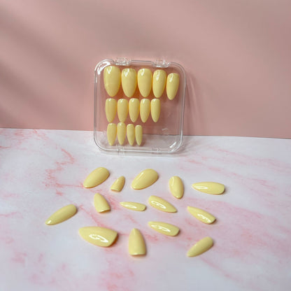 Buttercup Almond Nails - SoftGel Press On Nails