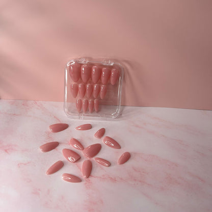Nude Pink Almond Nails - SoftGel Press On Nails