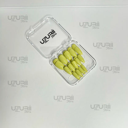 Matcha Cream Almond Nails - SoftGel Press On Nails